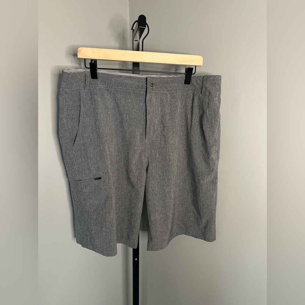 ABBOT + Main Mens‎ Hybrid Board Shorts Size 36 Heather Gray Nylon Casual Stretch